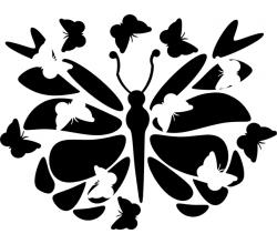 Stencil Schablone Schmetterlinge